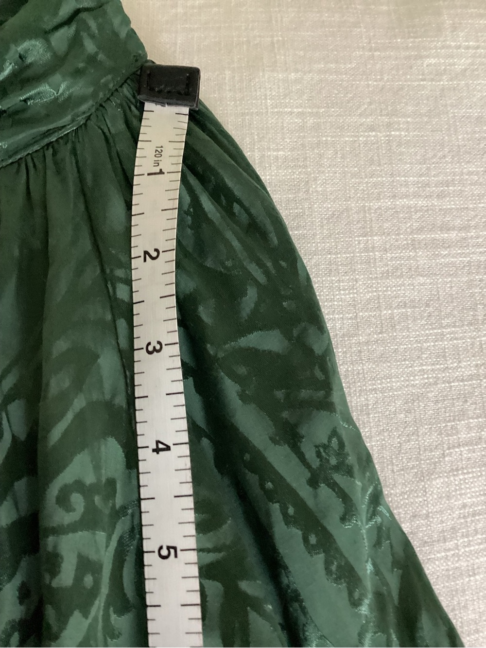 Anthropologie The Somerset Maxi Dress Mock-Neck Edition Small Green Tiered - Picture 13 of 16